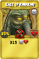 Wizard101 Death spell card: Call of Khrulhu, Spell ID 1955