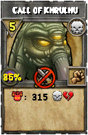 Wizard101 Death spell card: Call of Khrulhu, Spell ID 1466