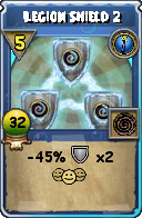 Wizard101 Cantrips spell card: Legion Shield 2, Spell ID 1008