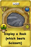 Wizard101 Cantrips spell card: Rock, Spell ID 1708