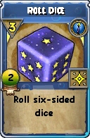 Wizard101 Cantrips spell card: Roll Dice, Spell ID 1809