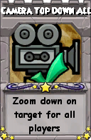 Wizard101 School 16 spell card: Camera Top Down All, Spell ID 1371