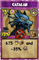 Wizard101 Storm spell card: Catalan, Spell ID 1457