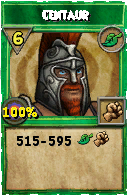 Wizard101 Life spell card: Centaur, Spell ID 1141