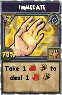 Wizard101 Shadow spell card: Immolate, Spell ID 1147