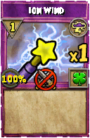 Wizard101 Storm spell card: Ion Wind, Spell ID 1618