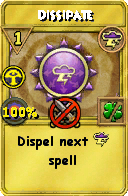 Wizard101 Storm spell card: Dissipate, Spell ID 1463
