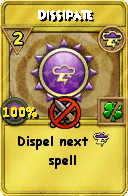 Wizard101 Storm spell card: Dissipate, Spell ID 1465