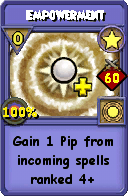 Wizard101 Star spell card: Empowerment, Spell ID 1919