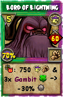 Wizard101 Storm spell card: Lord of Lightning, Spell ID 1476