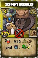 Wizard101 Myth spell card: Serpent Beguiler, Spell ID 1947