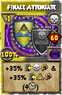 Wizard101 Death spell card: Finale Attenuate, Spell ID 1144