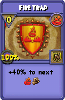 Wizard101 Fire spell card: Fire Trap, Spell ID 1812
