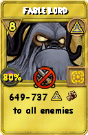 Wizard101 Myth spell card: Fable Lord, Spell ID 1395
