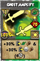 Wizard101 Life spell card: Ghost Amplify, Spell ID 1327