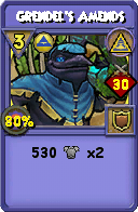 Wizard101 Myth spell card: Grendel's Amends, Spell ID 1296
