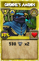 Wizard101 Myth spell card: Grendel's Amends, Spell ID 1628
