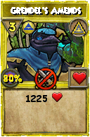 Wizard101 Myth spell card: Grendel's Amends, Spell ID 1199