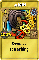 Wizard101 Shadow spell card: Azoth, Spell ID 1611