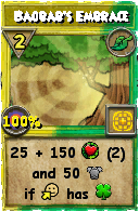 Wizard101 Life spell card: Baobab's Embrace, Spell ID 1859