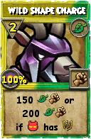 Wizard101 Life spell card: Wild Shape Charge, Spell ID 1858