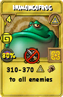Wizard101 Myth spell card: Humongofrog, Spell ID 1646