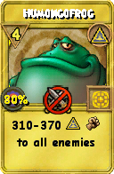 Wizard101 Myth spell card: Humongofrog, Spell ID 1632