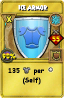 Wizard101 Ice spell card: Ice Armor, Spell ID 1329