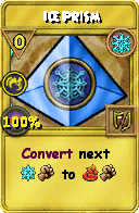 Wizard101 Ice spell card: Ice Prism, Spell ID 1426