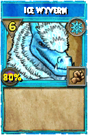 Wizard101 Ice spell card: Ice Wyvern, Spell ID 1192