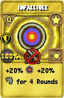 Wizard101 Star spell card: Infallible, Spell ID 1356