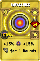 Wizard101 Star spell card: Infallible, Spell ID 1355
