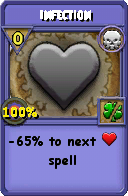 Wizard101 Death spell card: Infection, Spell ID 1360