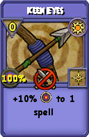Wizard101 Sun spell card: Keen Eyes, Spell ID 1470