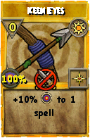 Wizard101 Sun spell card: Keen Eyes, Spell ID 1470