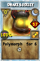 Wizard101 Moon spell card: Drake Lockley, Spell ID 1507