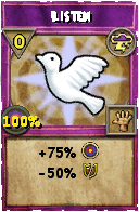 Wizard101 Storm spell card: Listen, Spell ID 1523