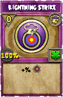 Wizard101 Storm spell card: Lightning Strike, Spell ID 1583