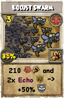 Wizard101 Balance spell card: Locust Swarm, Spell ID 1306