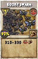 Wizard101 Balance spell card: Locust Swarm, Spell ID 1265