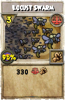 Wizard101 Balance spell card: Locust Swarm, Spell ID 1281