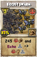 Wizard101 Balance spell card: Locust Swarm, Spell ID 1282