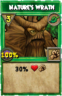 Wizard101 Life spell card: Nature's Wrath, Spell ID 1230