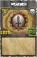 Wizard101 Death spell card: Weakness, Spell ID 1774