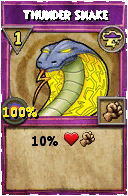 Wizard101 Storm spell card: Thunder Snake, Spell ID 1178