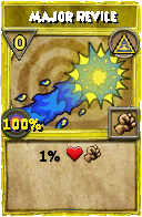 Wizard101 Myth spell card: Major Revile, Spell ID 1528