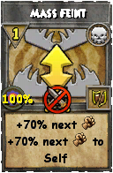 Wizard101 Death spell card: Mass Feint, Spell ID 1667