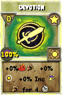 Wizard101 Star spell card: Devotion, Spell ID 1572