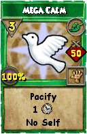 Wizard101 Life spell card: Mega Calm, Spell ID 1023
