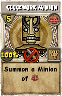 Wizard101 Balance spell card: Clockwork Minion, Spell ID 1374